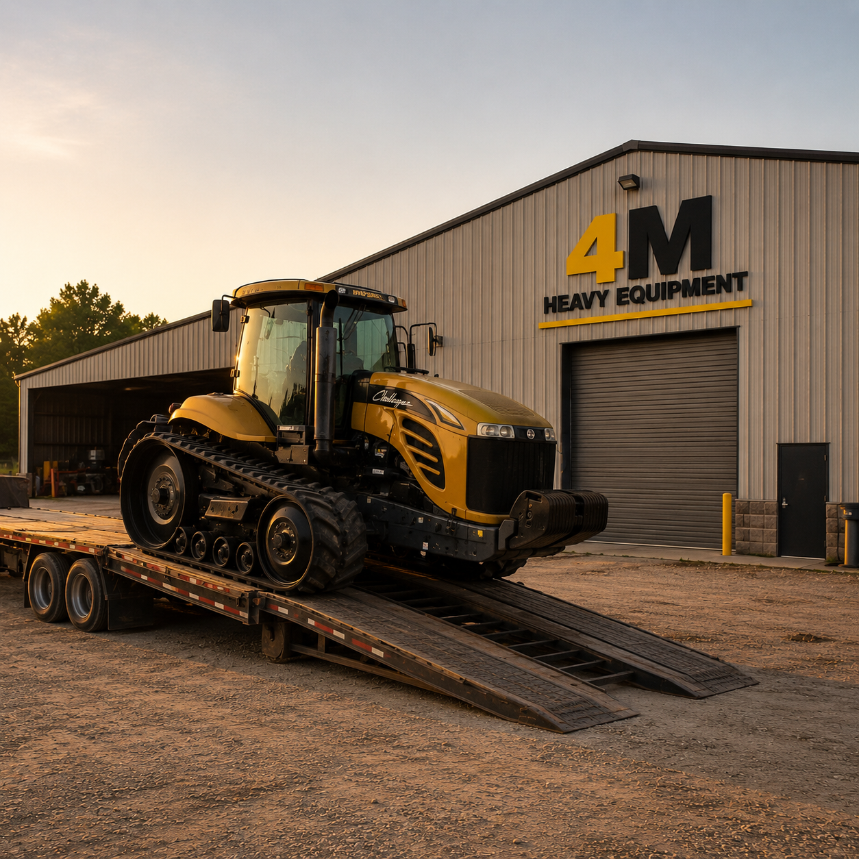 4M Heavy Equipment delivery trailer